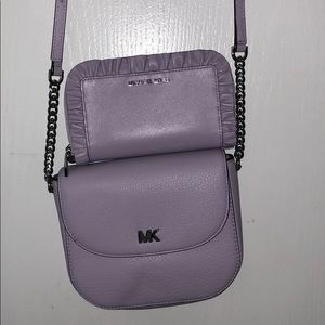 Michael Kors lavender crossbody bag wallet